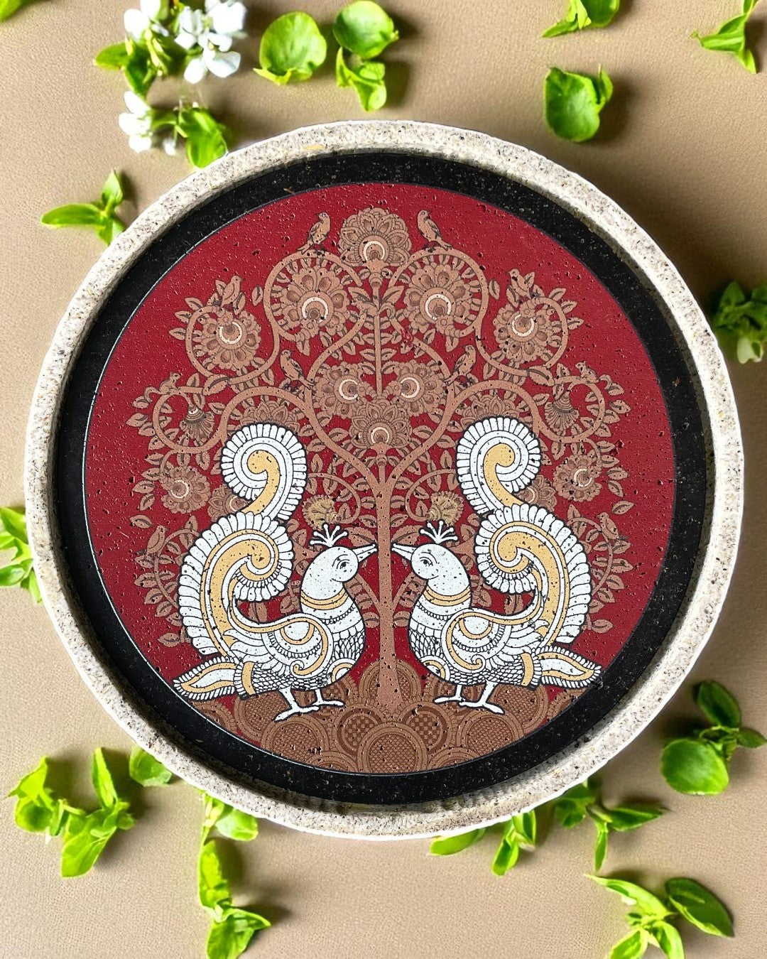 SUSHOBHAN THALI - Peacock Motif (25 cm)