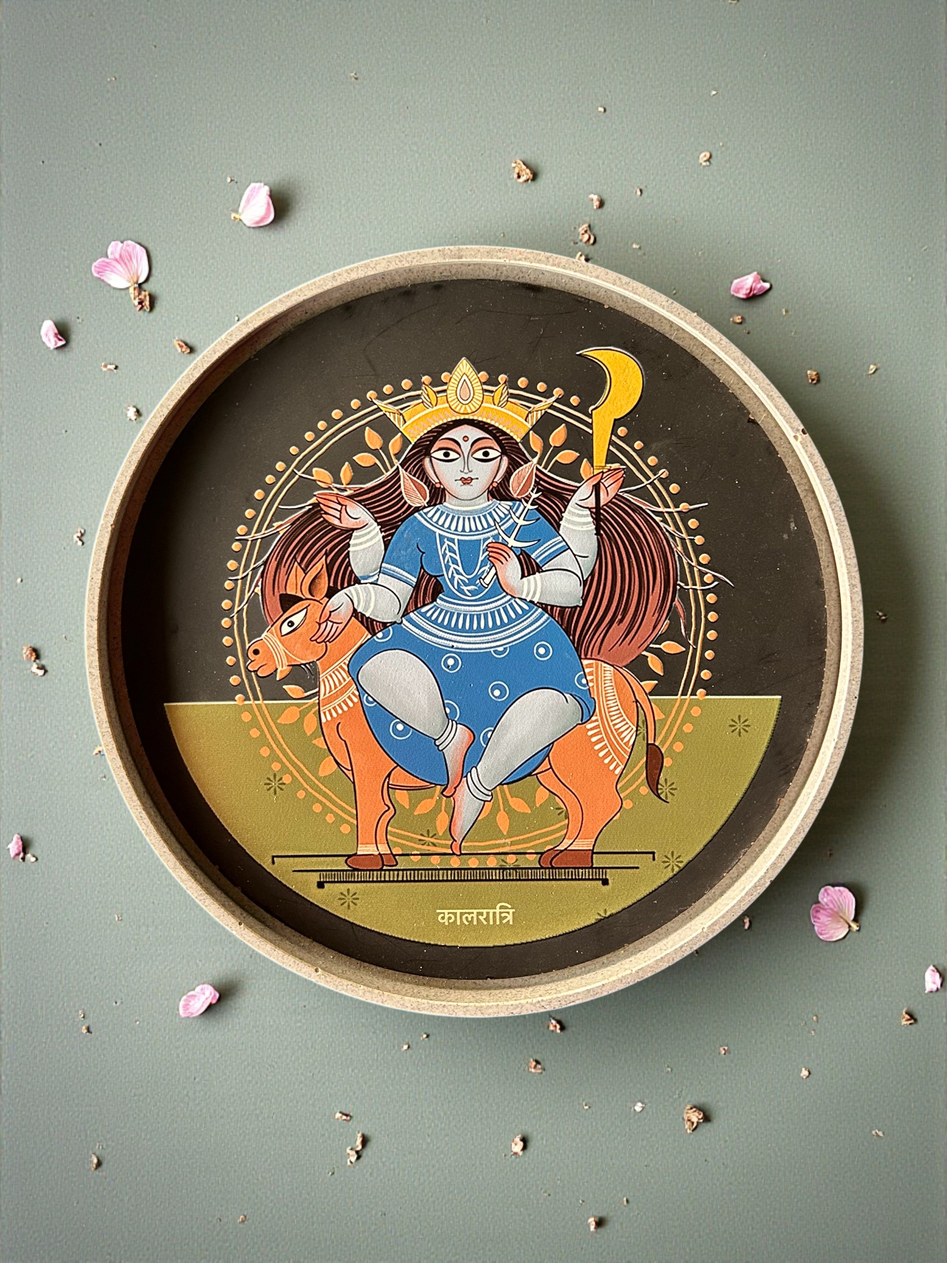 NAVDURGA (SET OF 9) -  DECOR PLATES - 18.5 cm