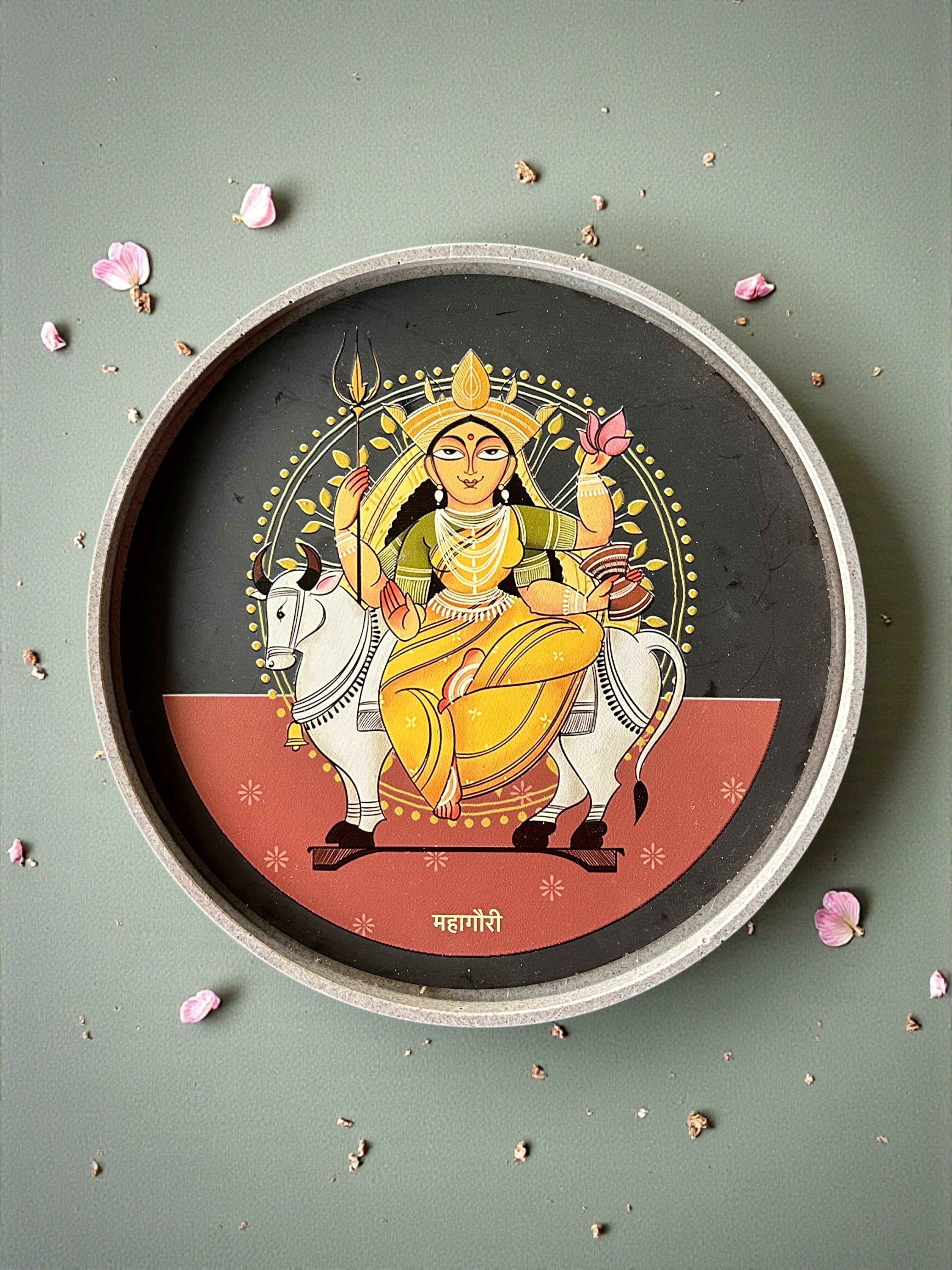 NAVDURGA (SET OF 9) -  DECOR PLATES - 18.5 cm