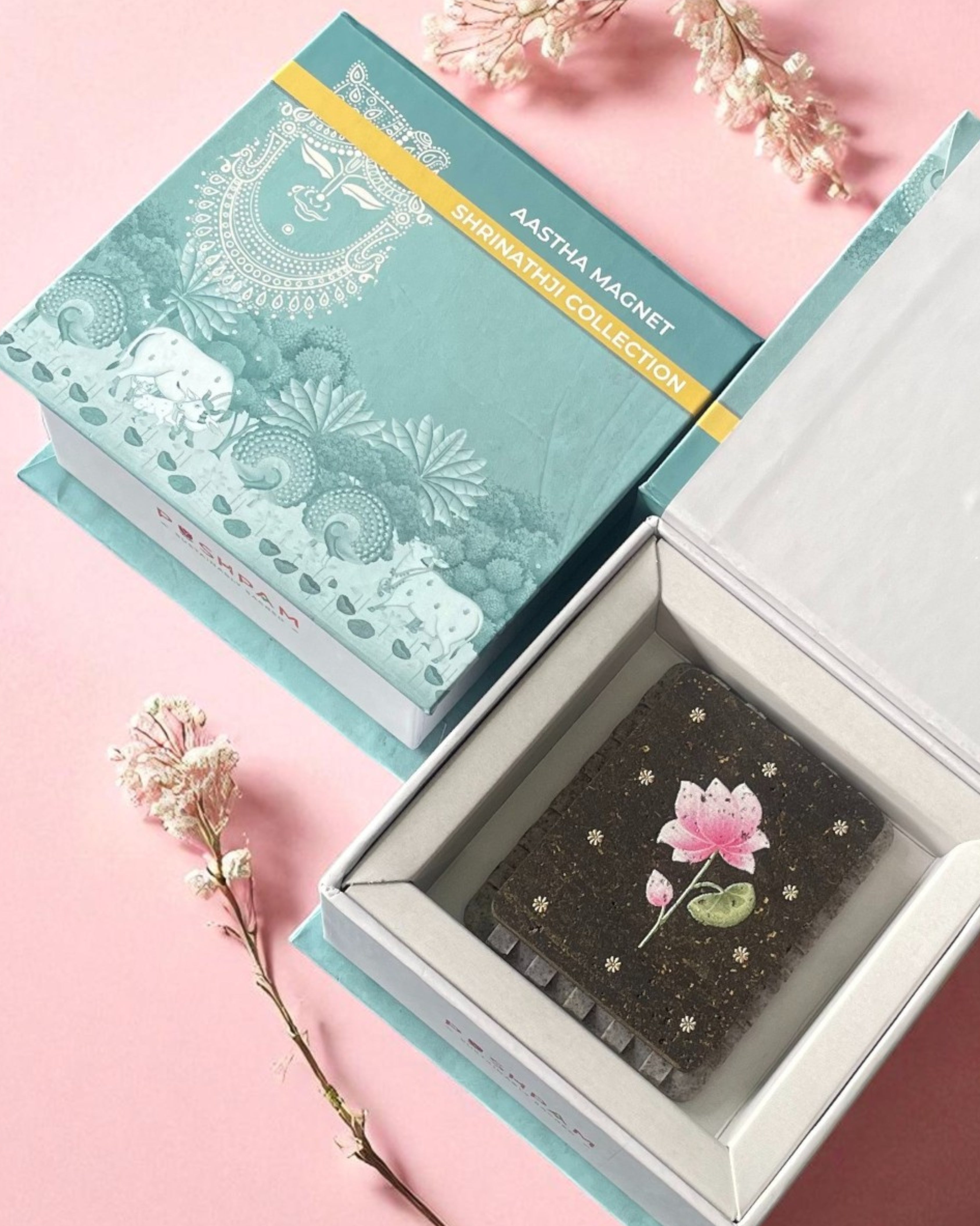 ASTHA MAGNET - Lotus (Rectangle)