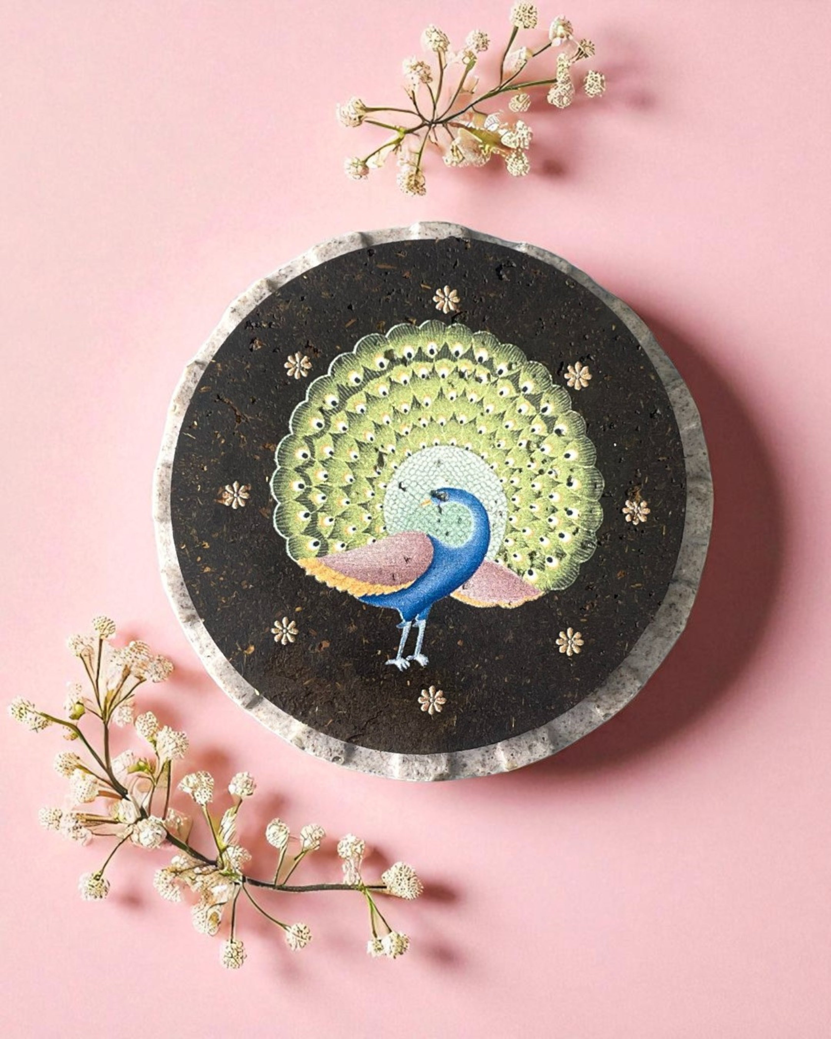 AASTHA MAGNET - Peacock (Circle)