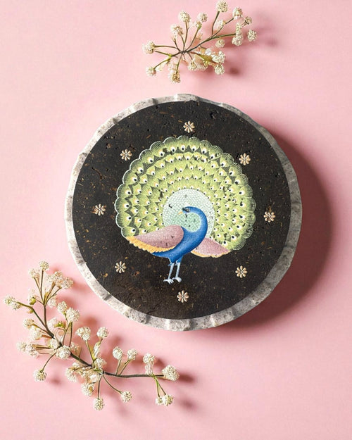 AASTHA MAGNET - Peacock (Circle)