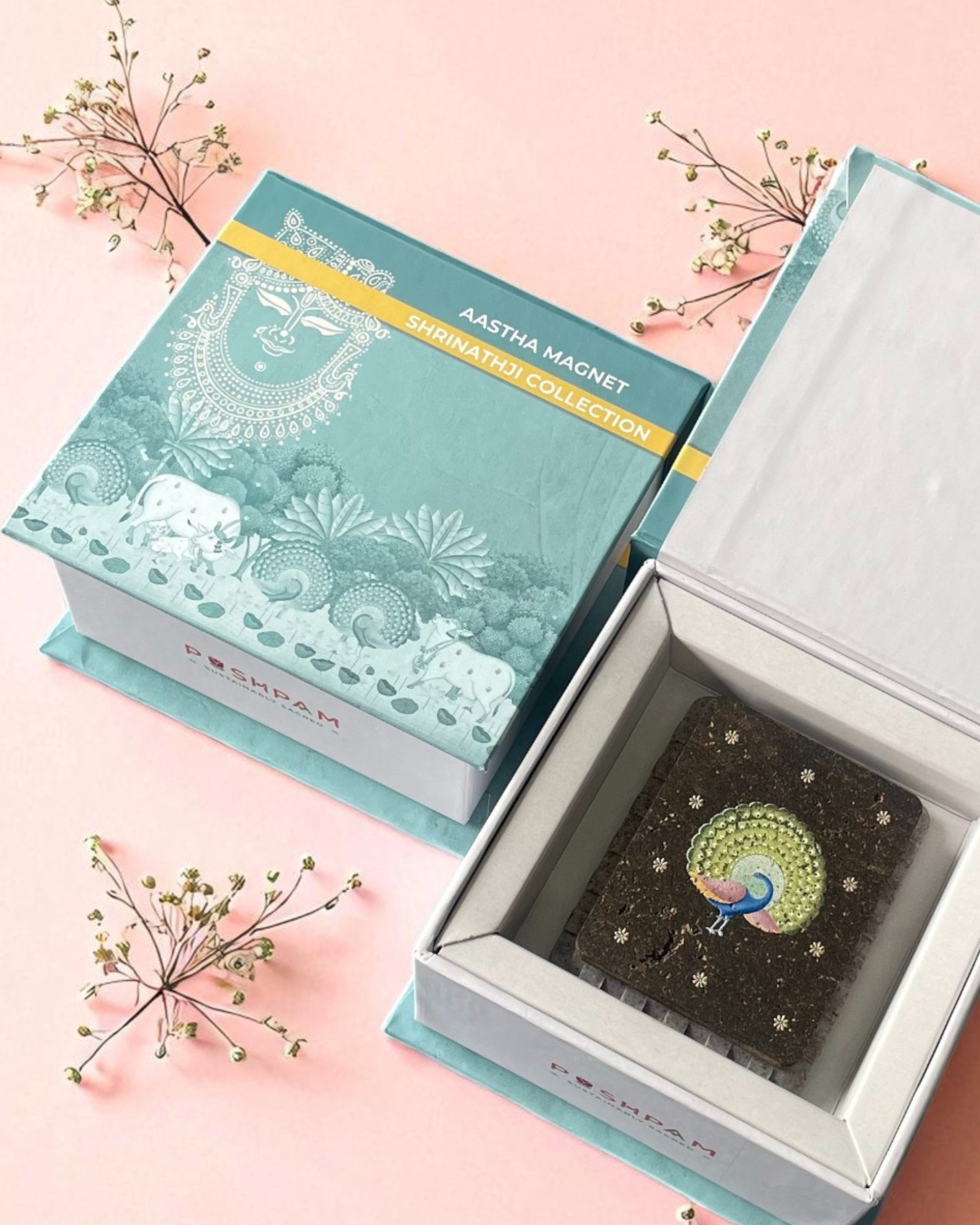 ASTHA MAGNET - Peacock (Rectangle)