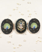 AASTHA MAGNET - Set of Purna Chhavi and Peacock (Oval)