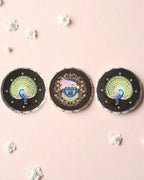 AASTHA MAGNET - Set of Mukharvind and Peacock (Circle)