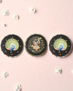 AASTHA MAGNET - Set of Purna Chhavi and Peacock (Circle)
