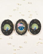 AASTHA MAGNET - Set of Mukharvind and Peacock (Oval)