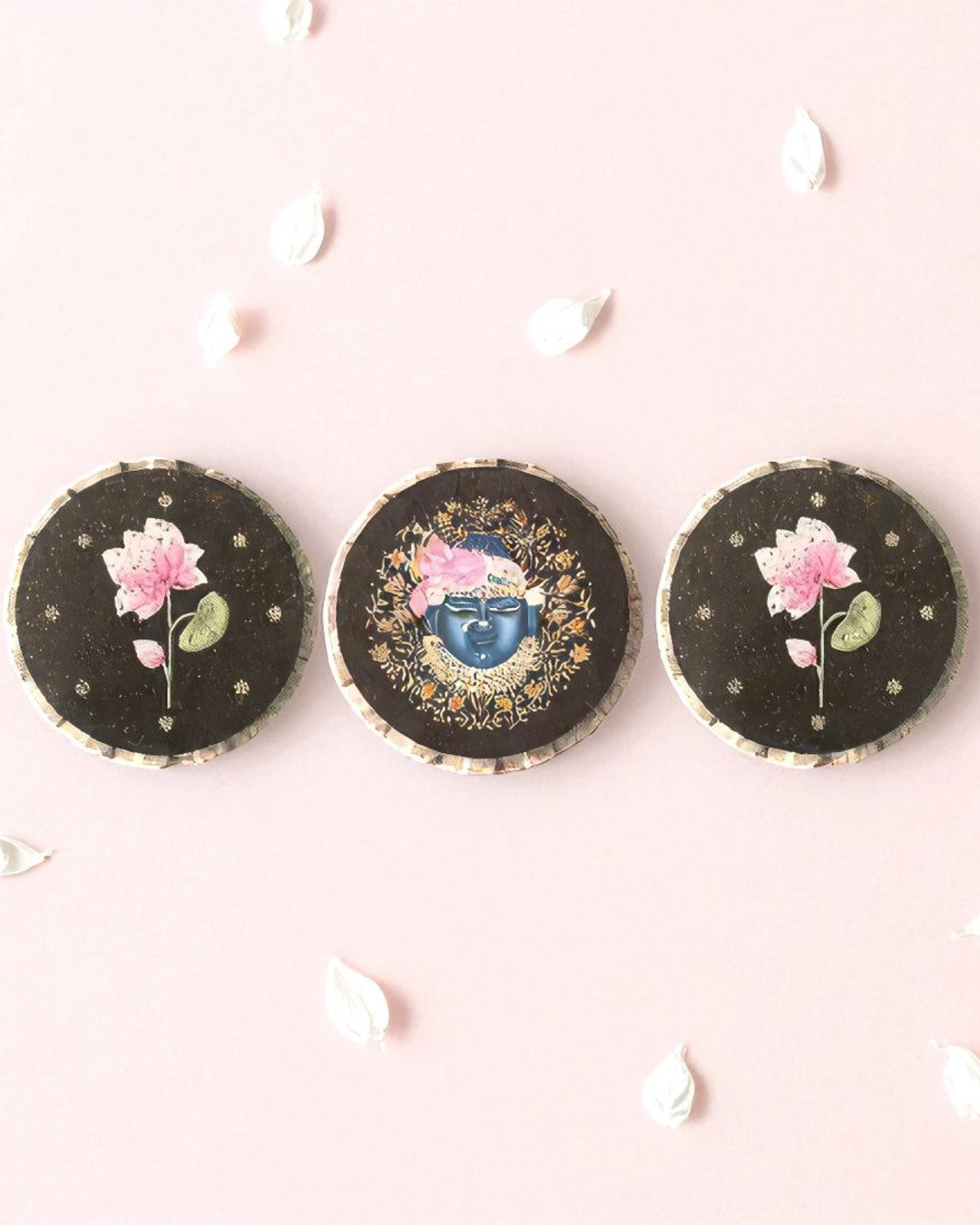 AASTHA MAGNET - Set of Mukharvind and Lotus (Circle)