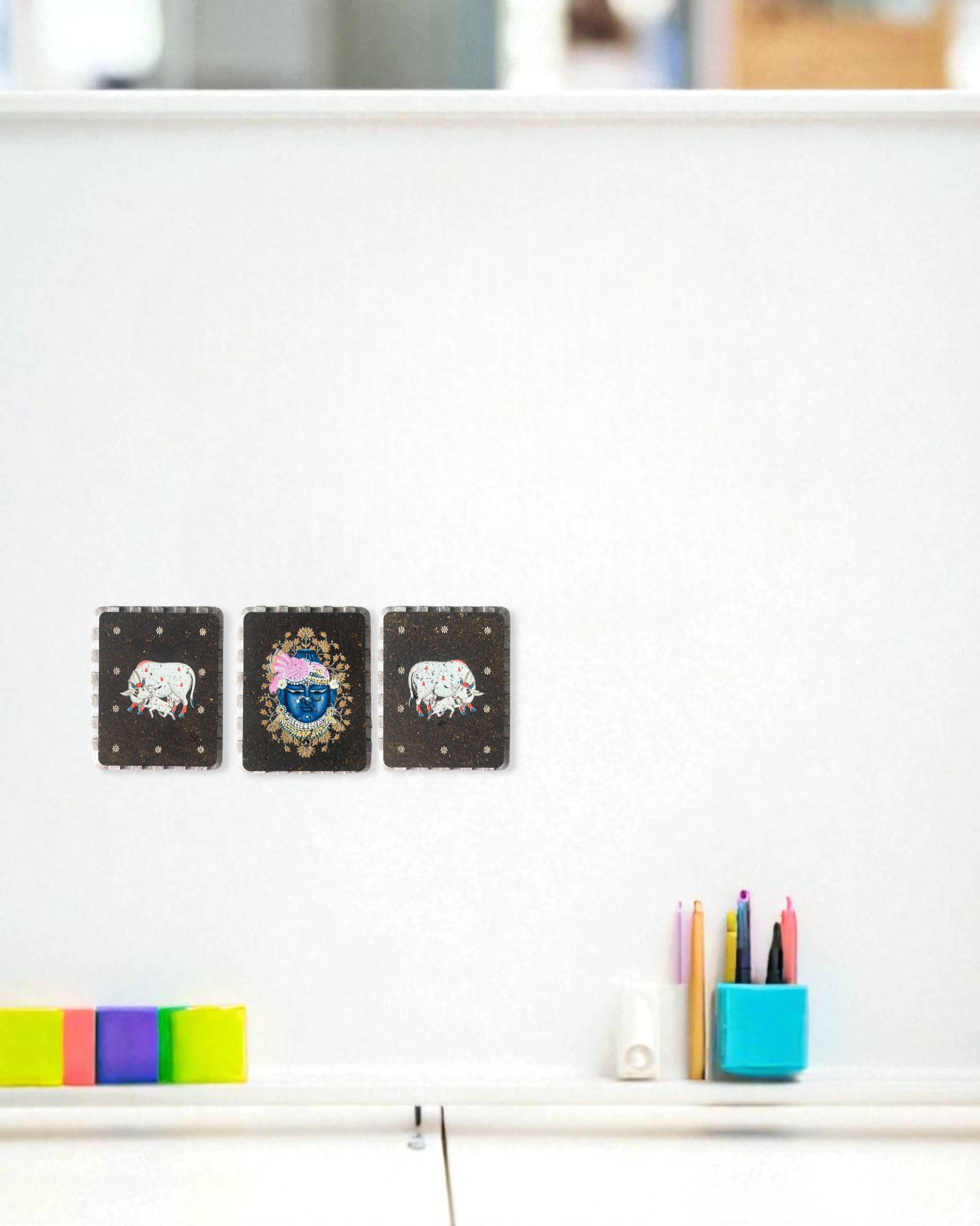 AASTHA MAGNET - Set of Mukharvind and Cows (Rectangle)