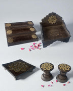 AARADHANA SET - Sinhasan, Padgha (stand) for Jhari ji & Banta ji, Khand pat (steps) and Bajot