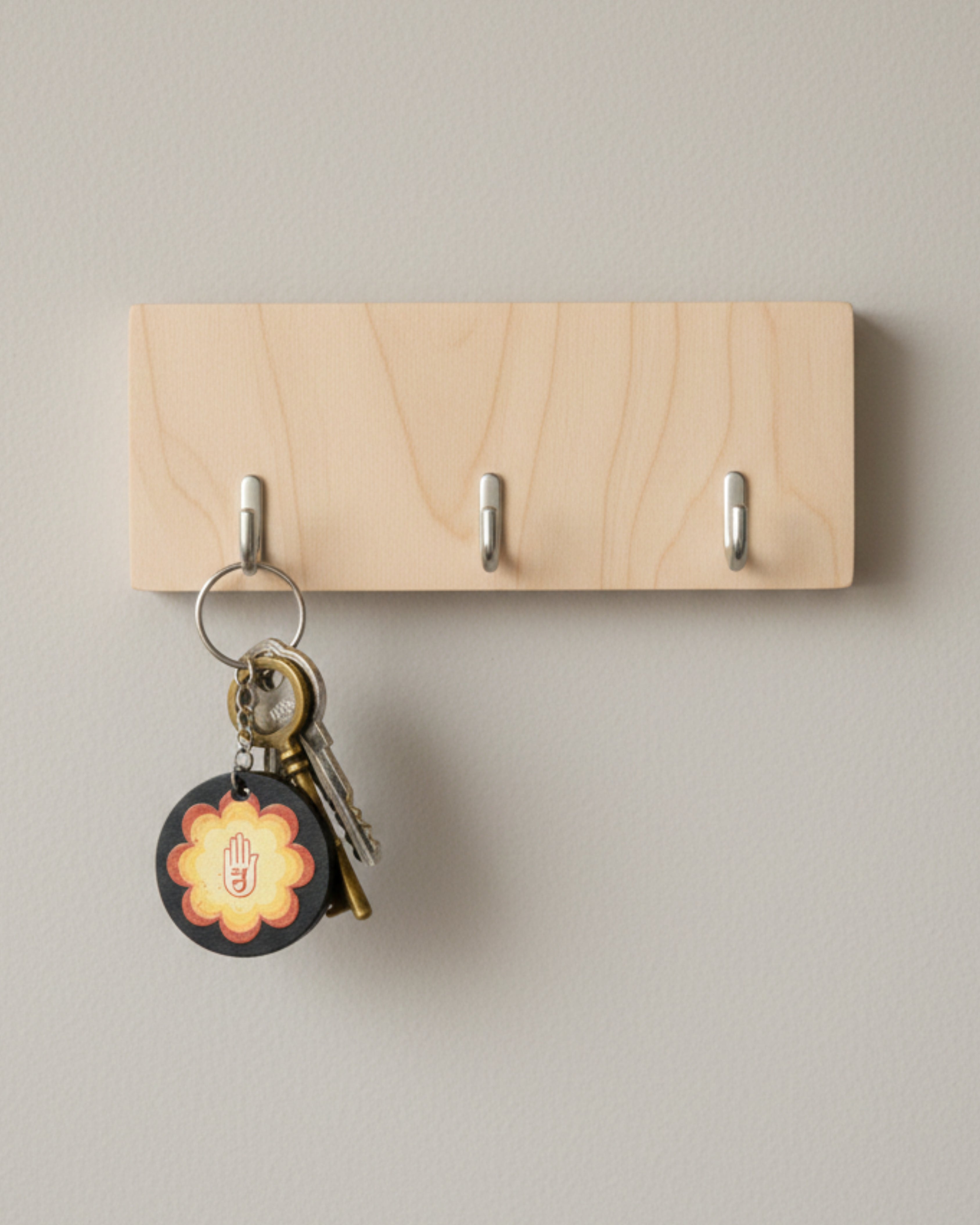 Sustainable Jain Aum Symbol Keychain Pushpam