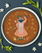 SUSHOBHAN THALI  - DARSHAN SET - Set of 1 Mukharvind and 8 Darshans (25cm)