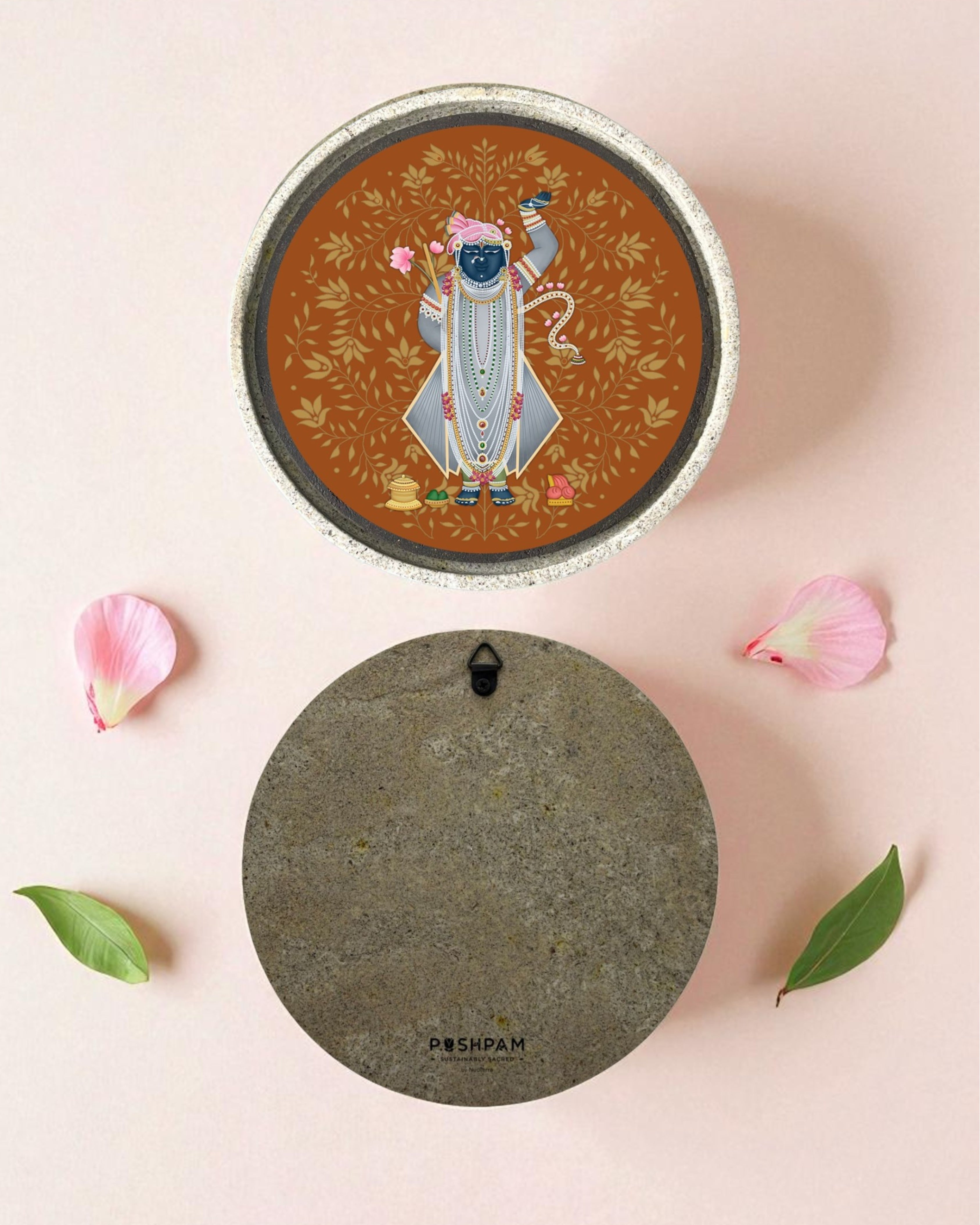 SUSHOBHAN THALI  - DARSHAN SET - Set of 1 Mukharvind (25 cm) and  8 Darshans (18.5 cm)