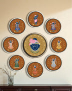 SUSHOBHAN THALI  - DARSHAN SET - Set of 1 Mukharvind (25 cm) and  8 Darshans (18.5 cm)