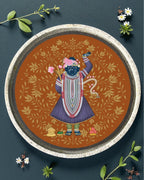 SUSHOBHAN THALI  - DARSHAN SET - Set of 1 Mukharvind (25 cm) and  8 Darshans (18.5 cm)