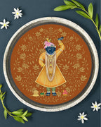 SUSHOBHAN THALI  - DARSHAN SET - Set of 1 Mukharvind (25 cm) and  8 Darshans (18.5 cm)