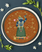 SUSHOBHAN THALI  - DARSHAN SET - Set of 1 Mukharvind (25 cm) and  8 Darshans (18.5 cm)