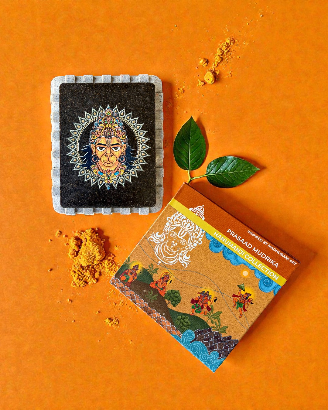 ECOFRIENDLY PRASAAD MUDRIKA - Radiant Hanuman  (Rectangle) BY PUSHPAM