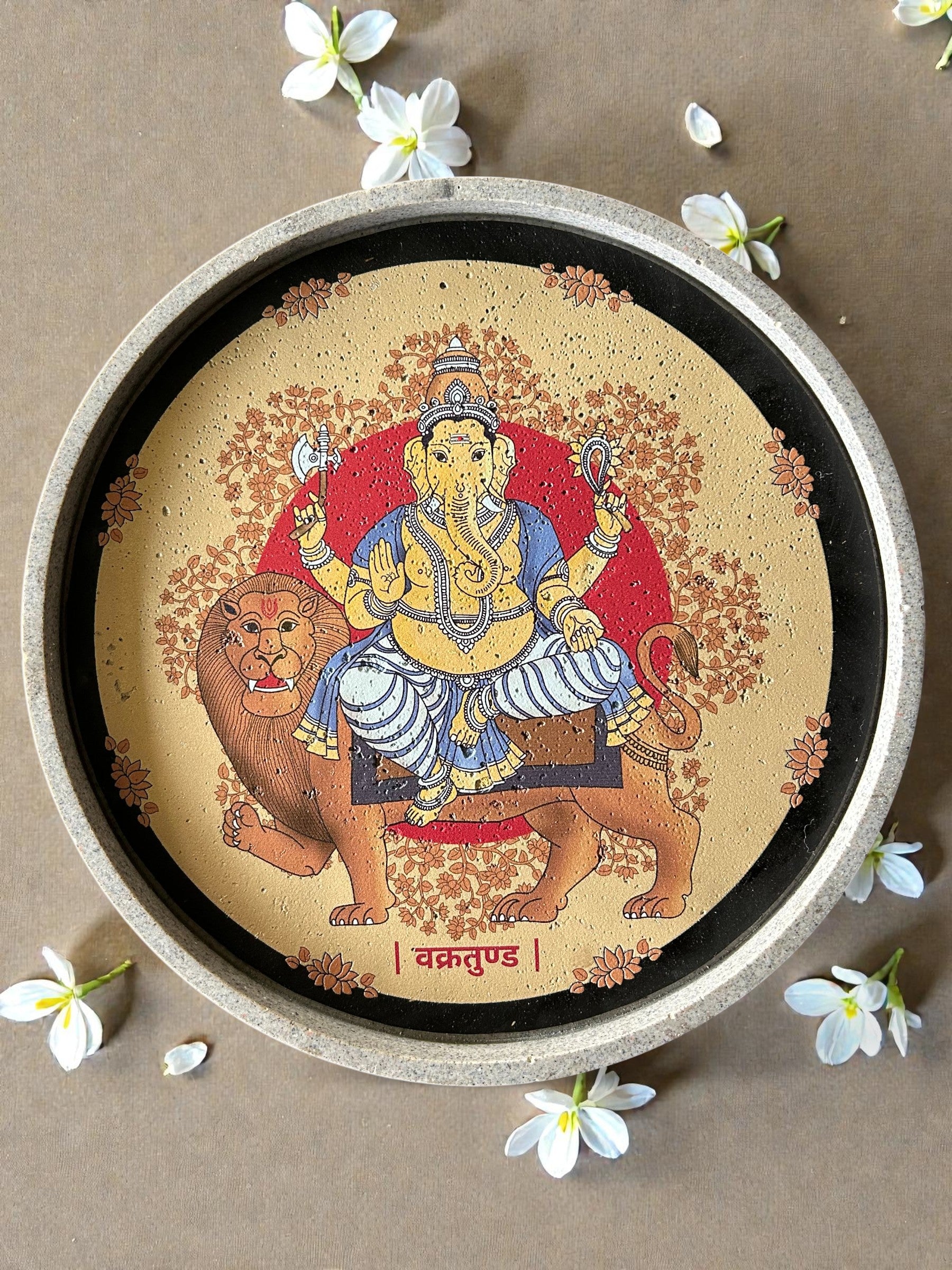 SUSHOBHAN THALI  - ASHTA VINAYAKA SET & GAJANANA (18.5 CM)