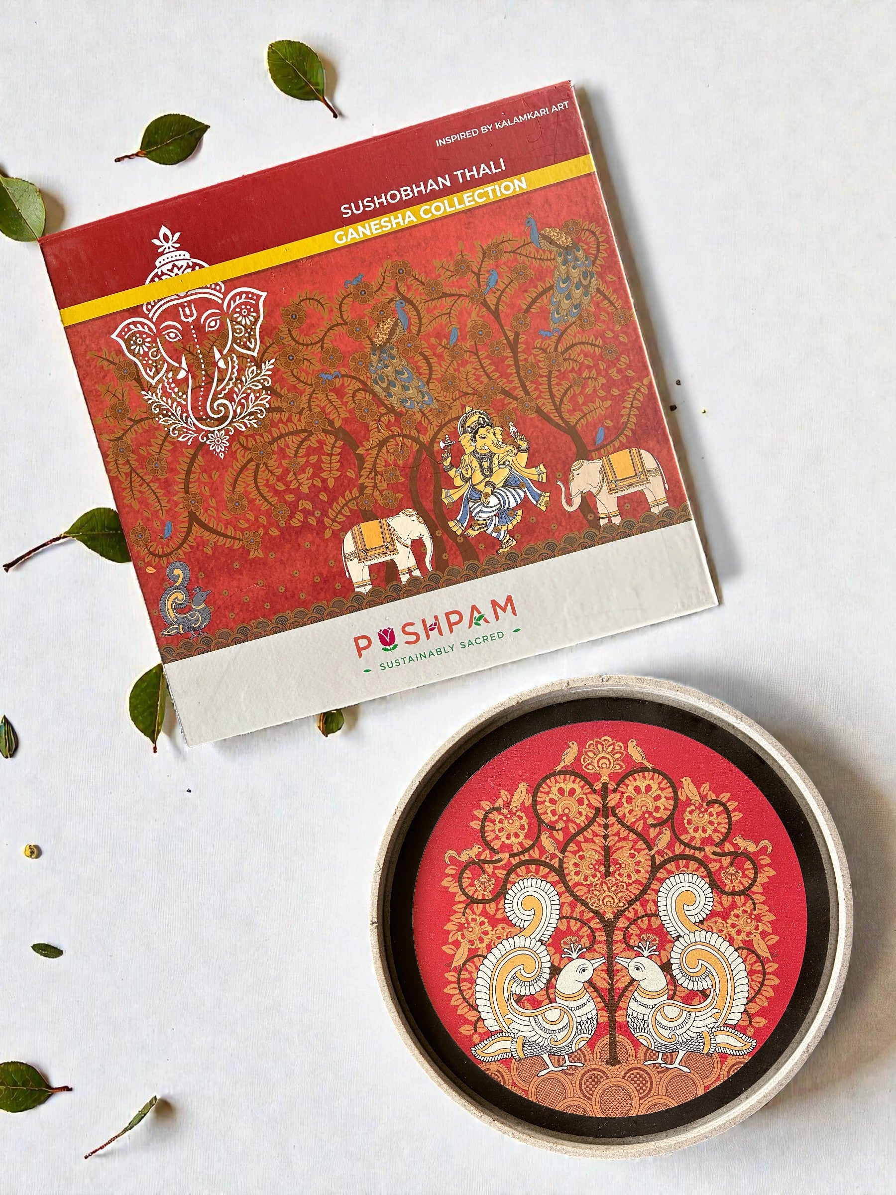 SUSHOBHAN THALI - Peacock Motif (25 cm)