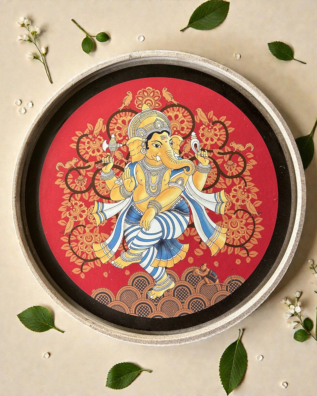 SUSHOBHAN THALI - Dancing Ganesha (18.5 cm)