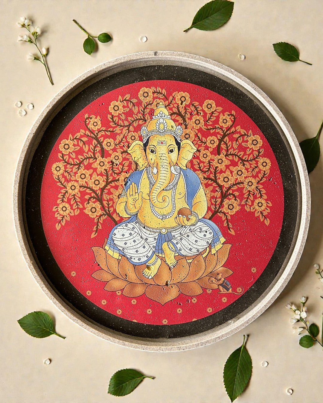 SUSHOBHAN THALI - Blessing by Ganesha (18.5 cm )