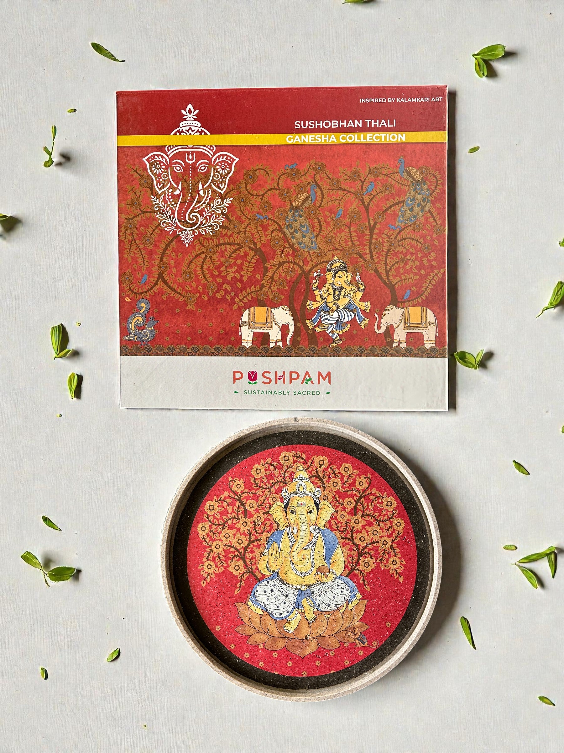SUSHOBHAN THALI - Blessing by Ganesha (18.5 cm )