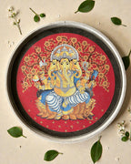 SUSHOBHAN THALI - Trimukhi Ganesha (18.5 cm)