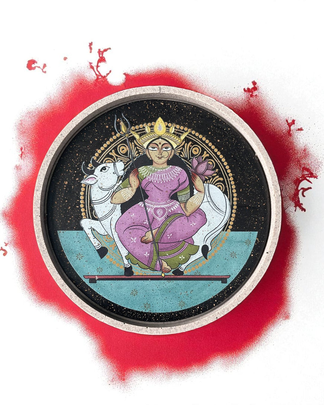 NAVDURGA (SET OF 9) -  DECOR PLATES - 18.5 cm