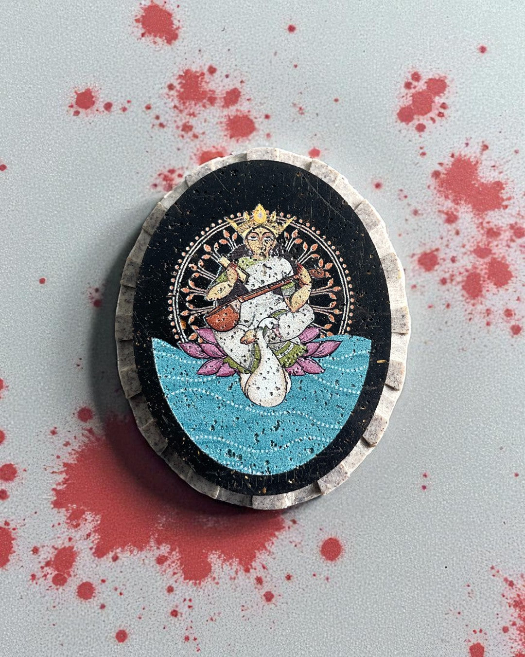 AASTHA MAGNET - Saraswati (Oval)