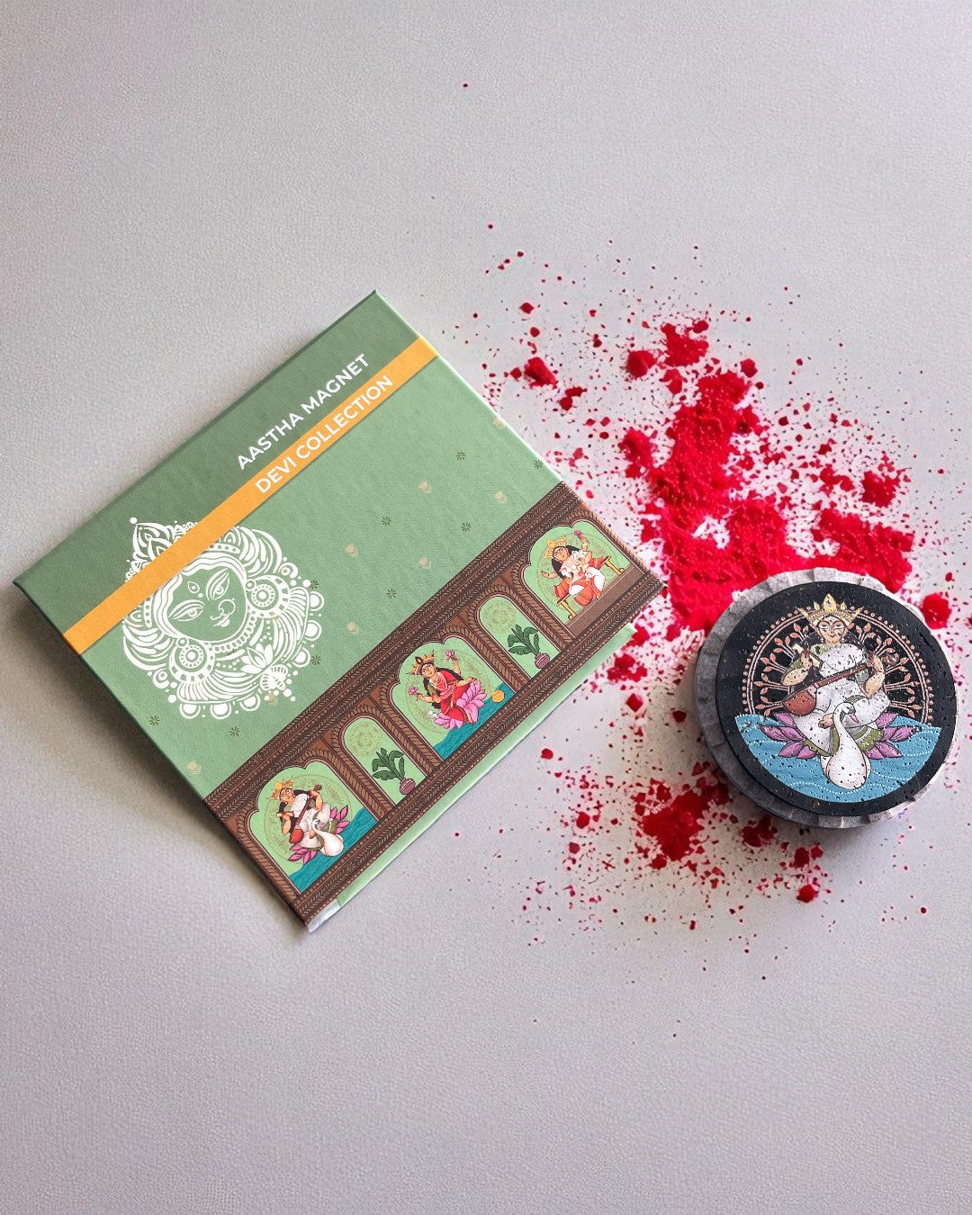 AASTHA MAGNET - Saraswati (Circle)