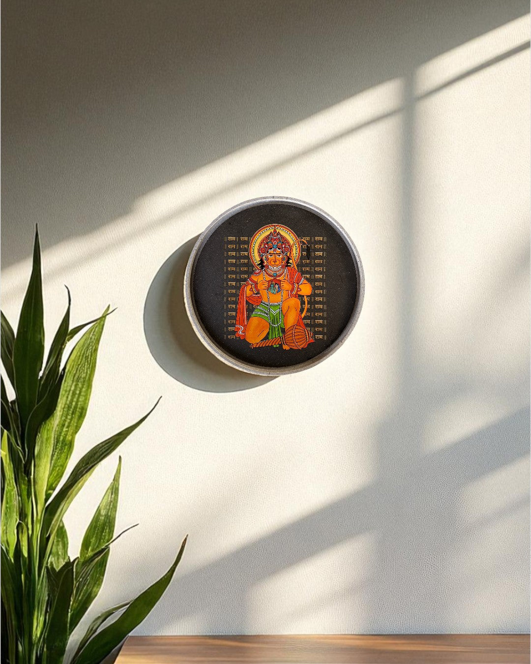 SUSHOBHAN THALI - Hanumanji with Shri Ram and Sitaji (18.5 cm)