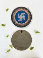 ASHTAMANGAL DECOR PLATES (SET OF 8) - 18.5 cm