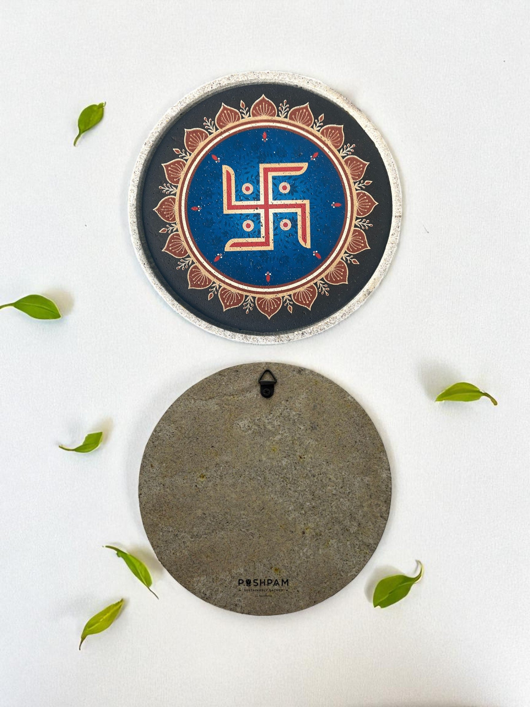 ASHTAMANGAL DECOR PLATES (SET OF 8) - 25 cm