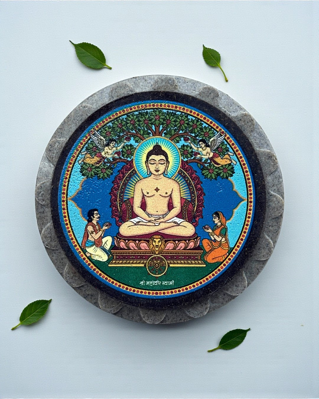 JAIN ASHTAMANGAL SET + MAHAVIR SWAMI - CIRCLE