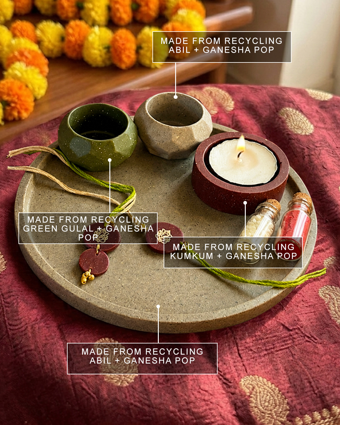Eco Puja Thali Grey