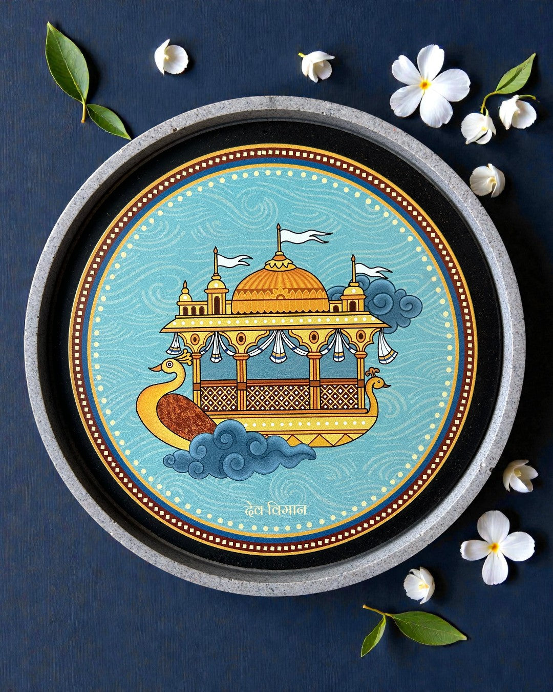 Jain wall decor Celestial Vehicle Swapna symbolizing divine journey