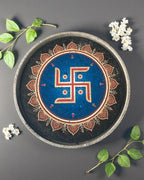 ASHTAMANGAL DECOR PLATES (SET OF 8) - 25 cm