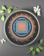 ASHTAMANGAL DECOR PLATES (SET OF 8) - 25 cm