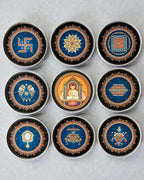 ASHTAMANGAL + MAHAVIR SWAMI(SET OF 9) - 25 cm