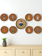 SUSHOBHAN THALI  - DARSHAN SET - Set of 1 Mukharvind (25 cm) and  8 Darshans (18.5 cm)