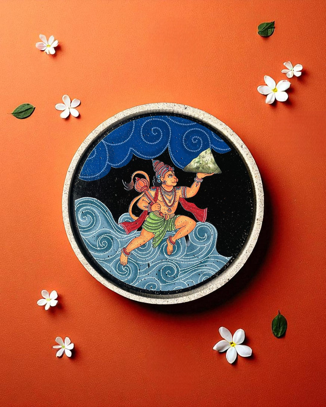 SUSHOBHAN THALI - Hanumanji with Mountain (18.5 cm)