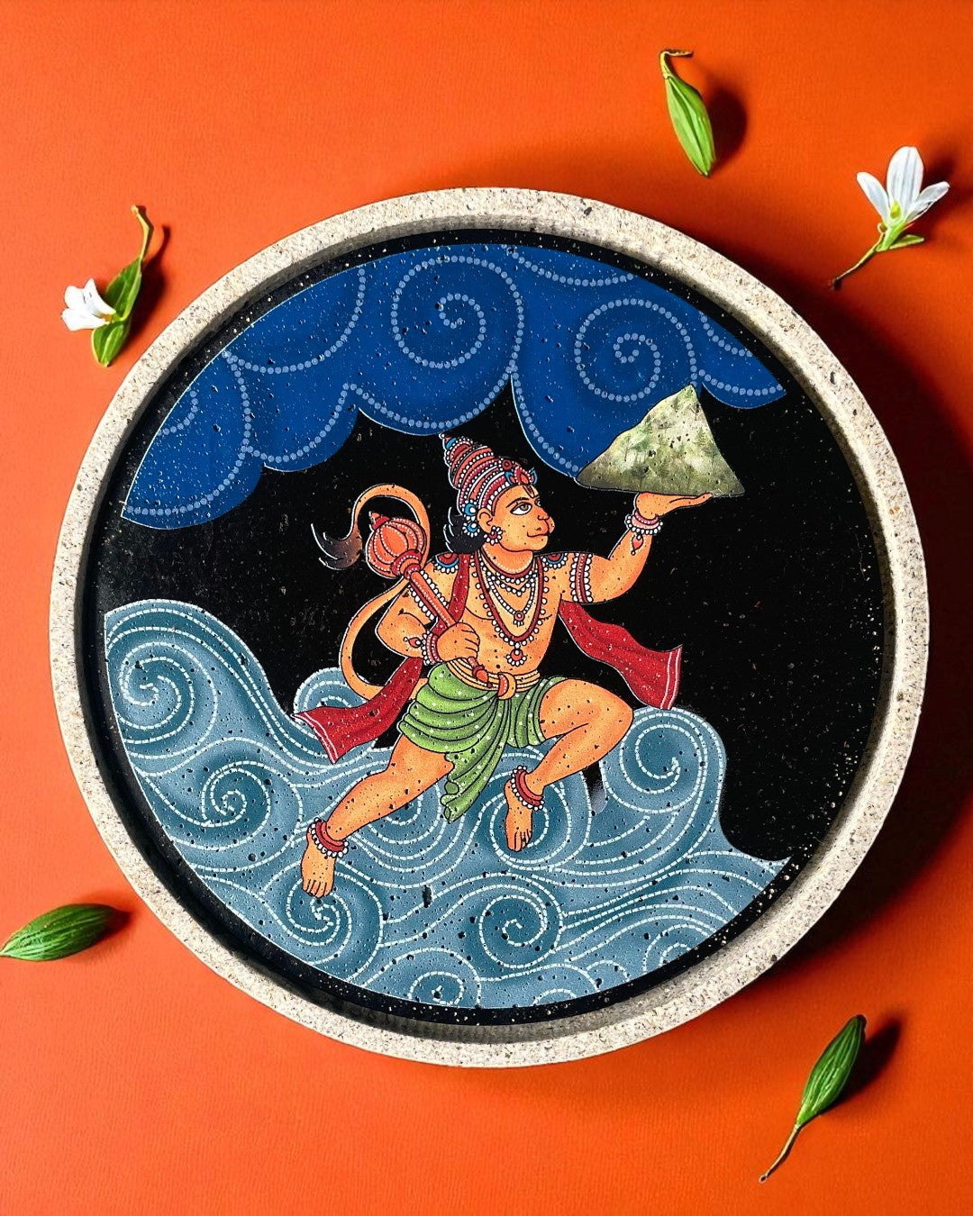 SUSHOBHAN THALI - Hanumanji with Mountain (25 cm)