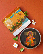SUSHOBHAN THALI - Hanumanji with Shri Ram and Sitaji (18.5 cm)