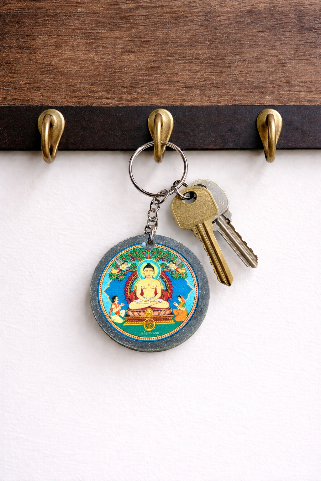SUSTAINABLE BHAKTI KEYCHAIN- BHAGWAN MAHAVIR SWAMI PUSHPAM
