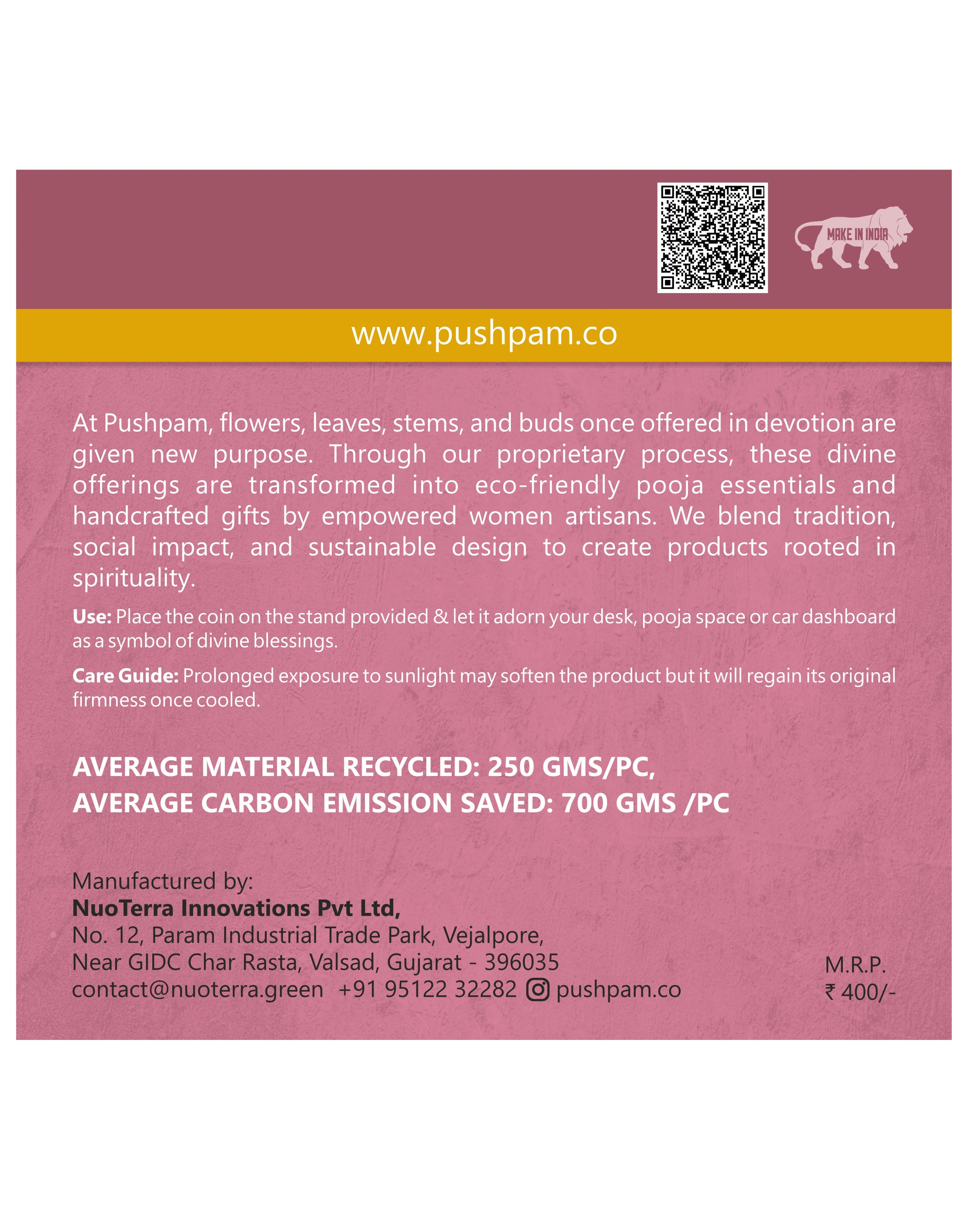 Sacred Mukharvind 3D Prasaad Mudrika Rectangular Decor