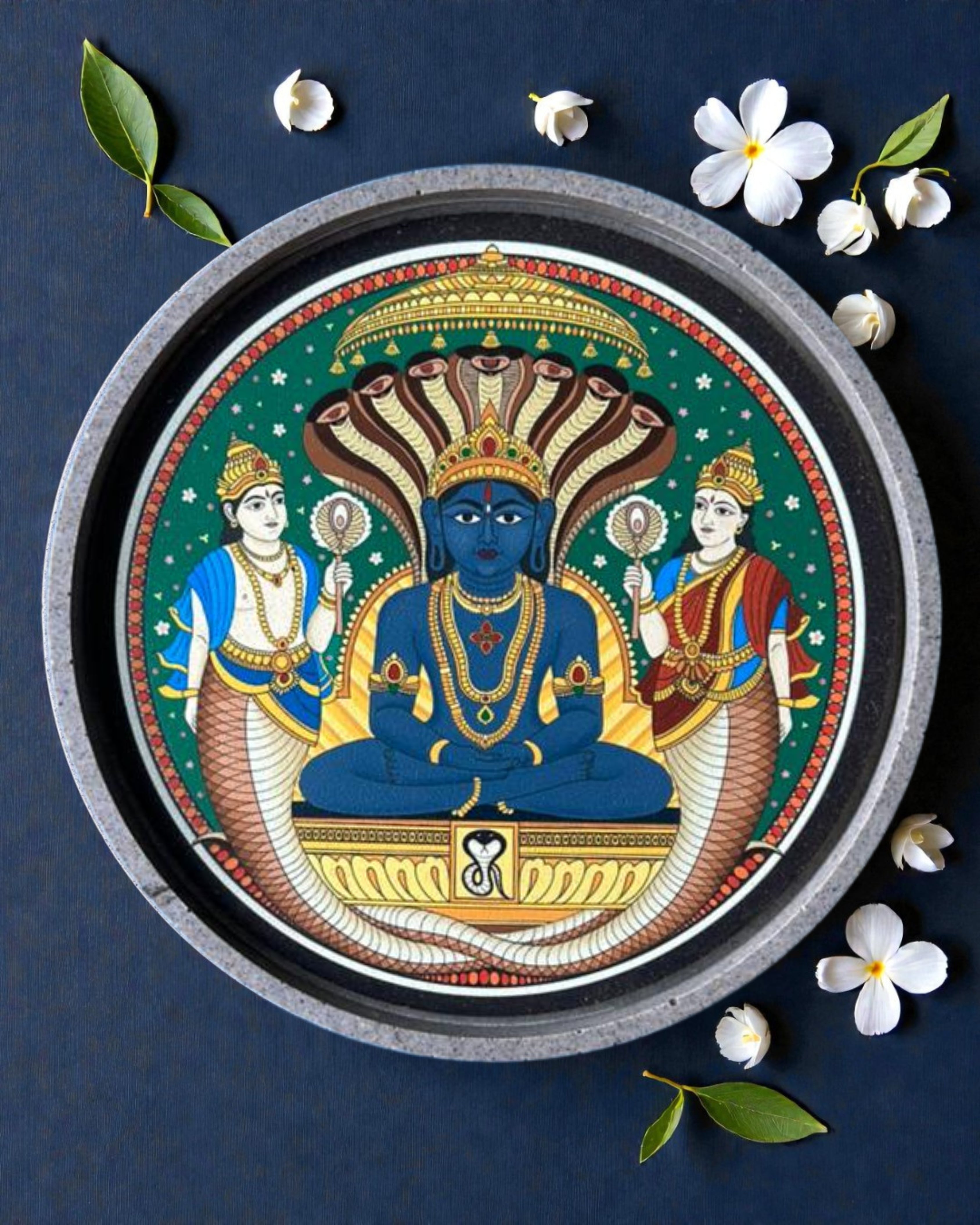 DECOR PLATE PARSHWANATH BHAGWAN - 18.5 cm