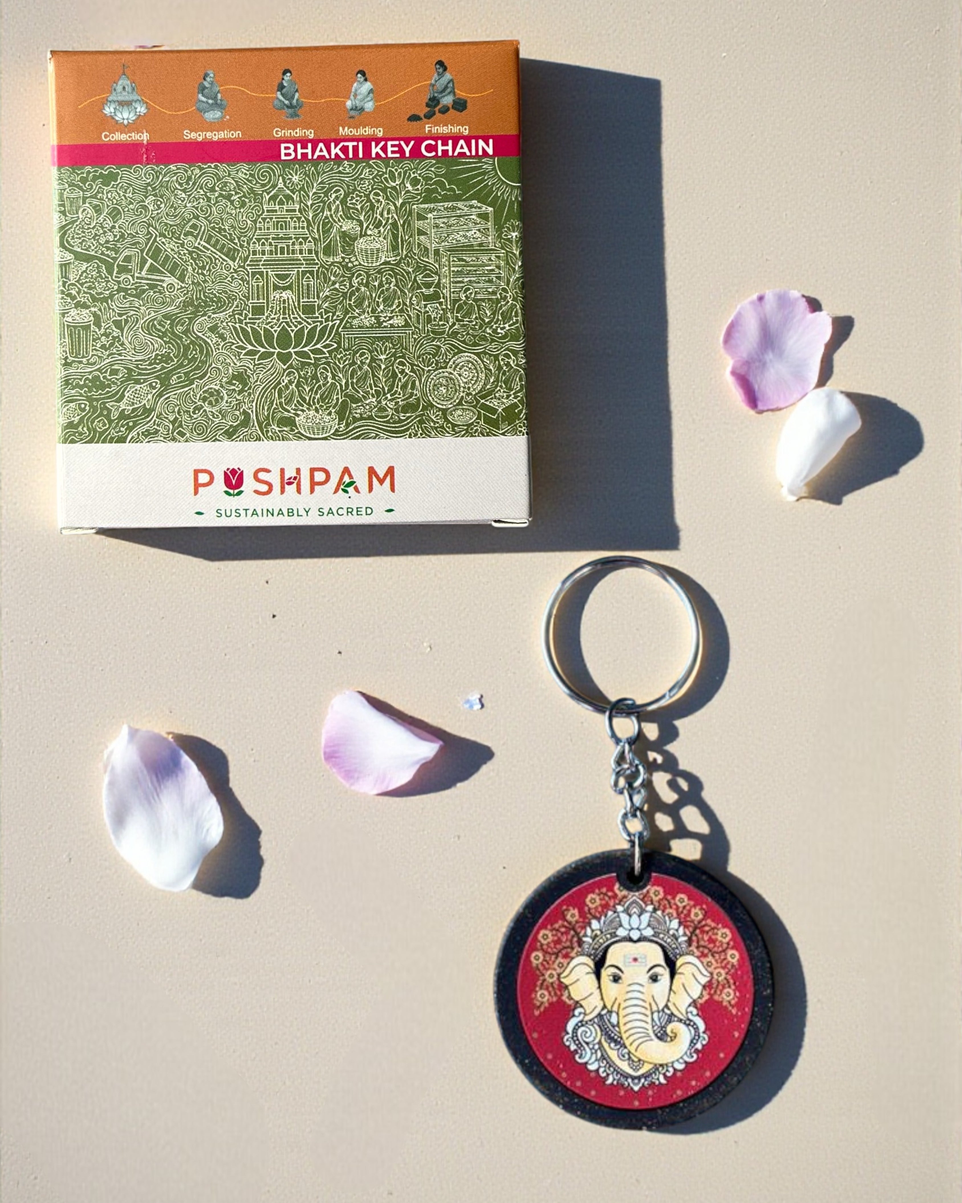 Sustainable Bhakti Keychain Gajanana Pushpam