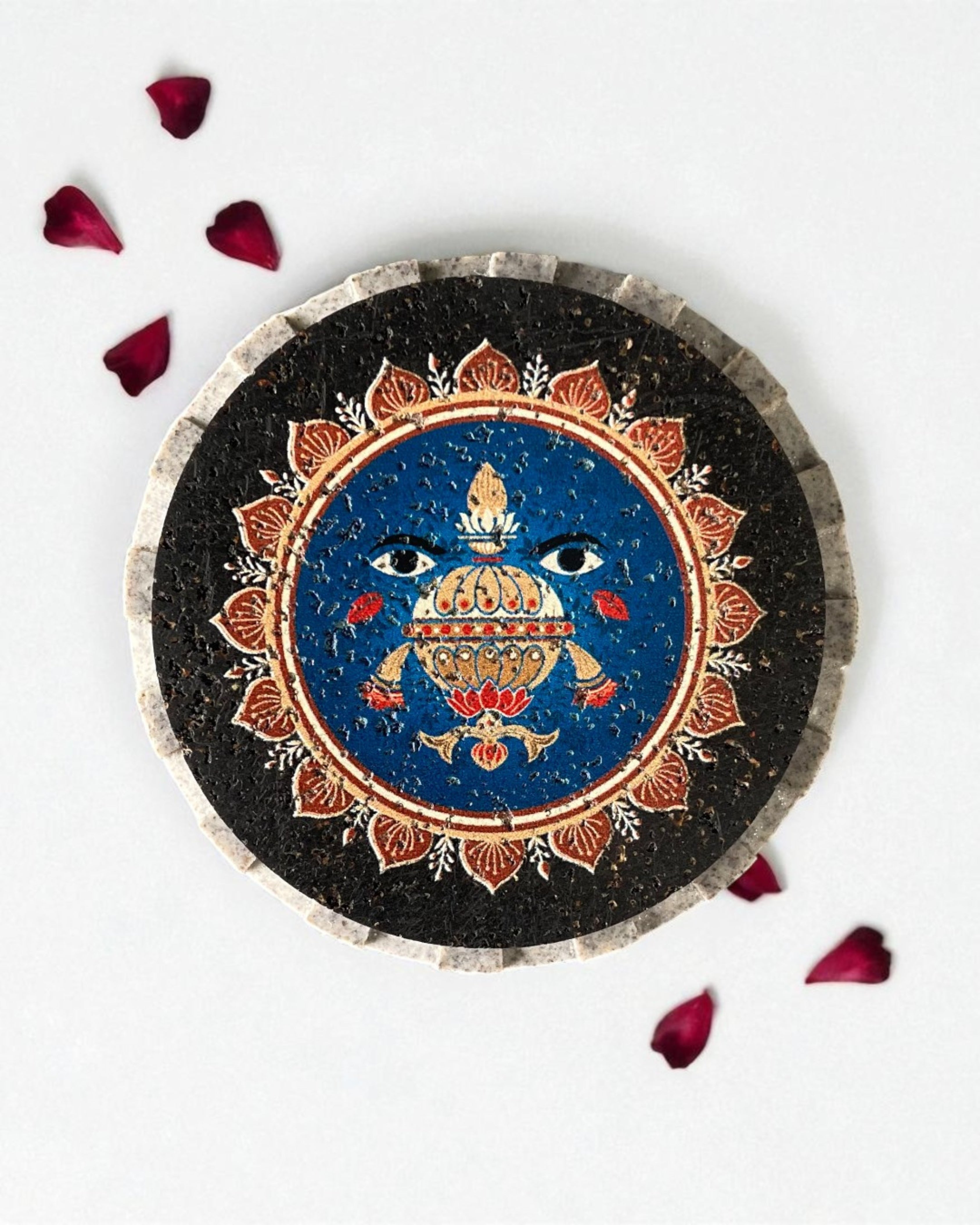 Sustainable Jain Kalasha Ashtamangal sacred wall decor