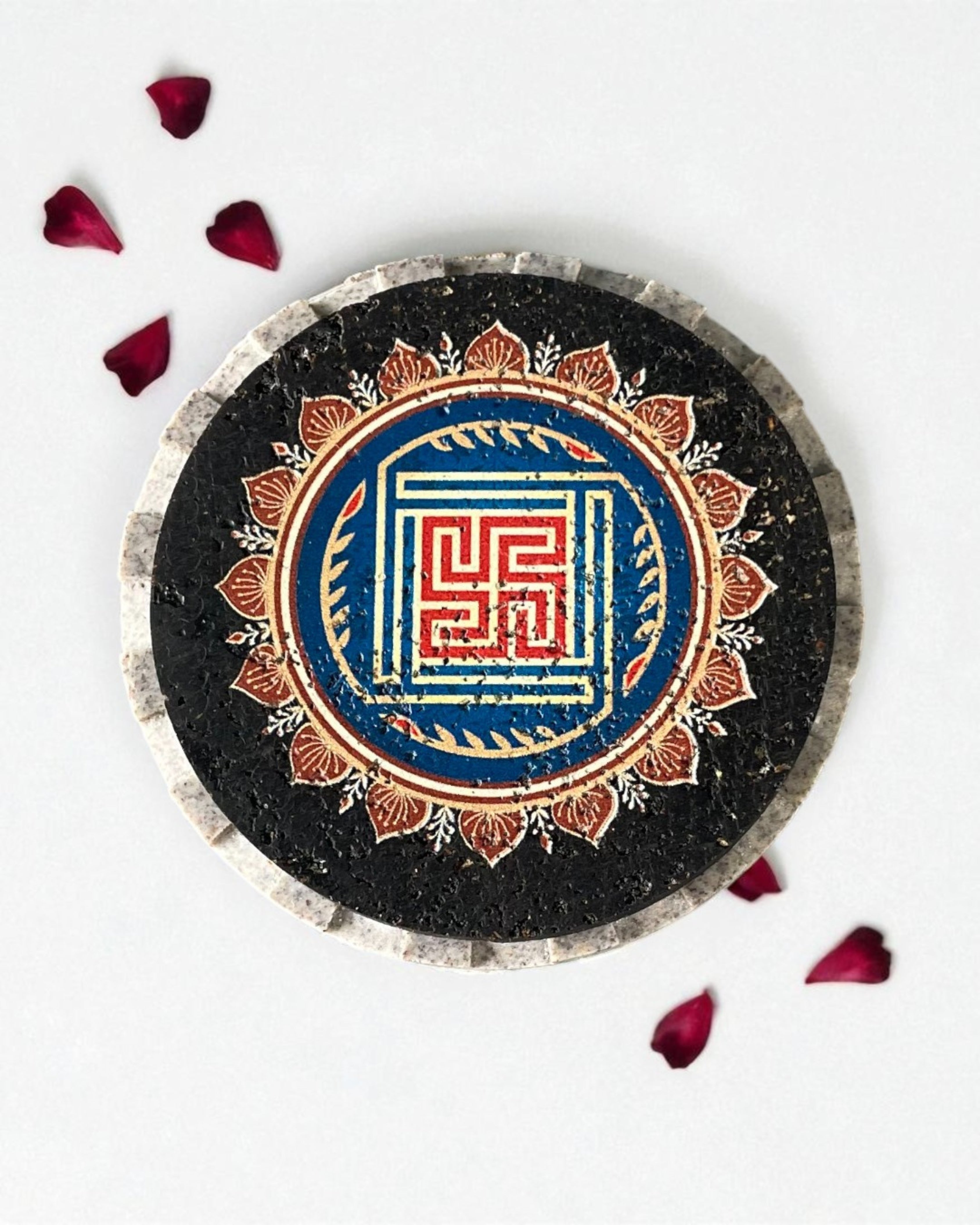 Sustainable Nandavarta Ashtamangal Jain auspicious wall decor